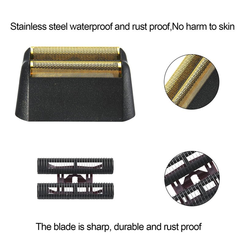 Wahl Professional 5 Star Series Finale Razor Replacement Foil & Bar Assembly - Black Shave Head