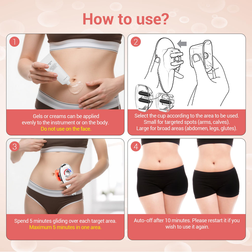 Queleay 3-in-1 Body Sculpting Machine, Body Sculptor Massager, Reduce Stretch Marks & Cellulite Massagers Tool for Stomach, Arms, Legs, Love Handles, Effectively Tightens Skin
