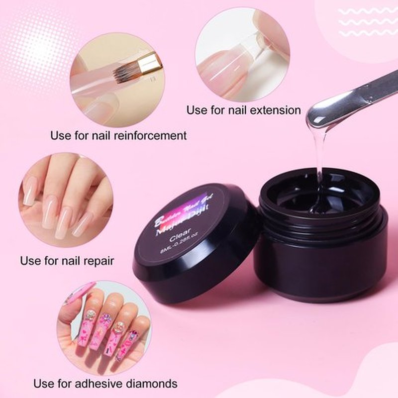 Acrylic Nail Kit with Everything for Beginners Starter Complete Set with Drill Light Nail Polish Extension Gel Nail Art Decoration Tools for Salon Starter Home Salon