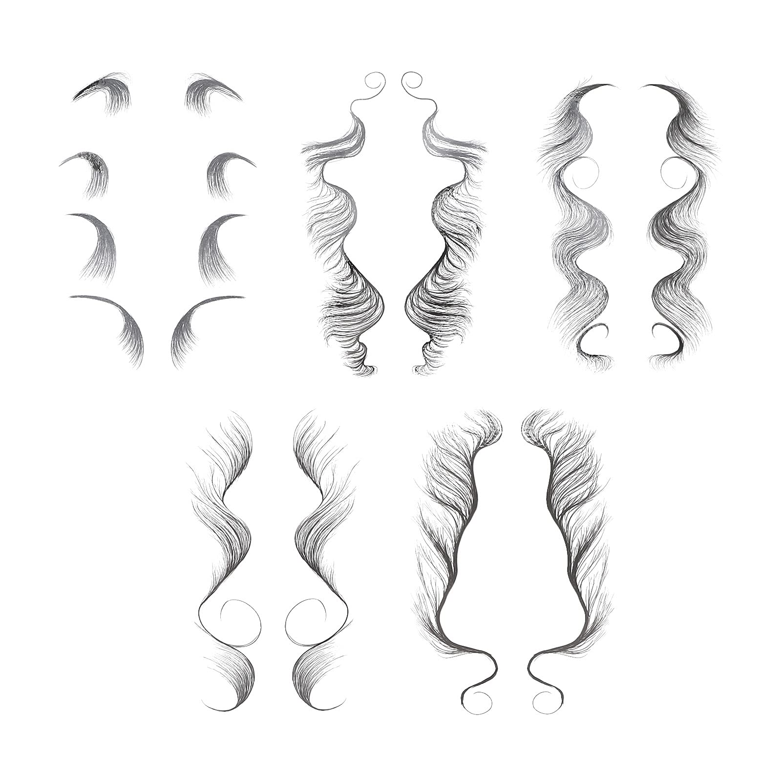 Hair Edges Stickers 5 Sheets Baby Hair Edges Hair Temporary Stickers DIY Hairstyling Hair Stickers Fake Hairline Sticker for Women Girls