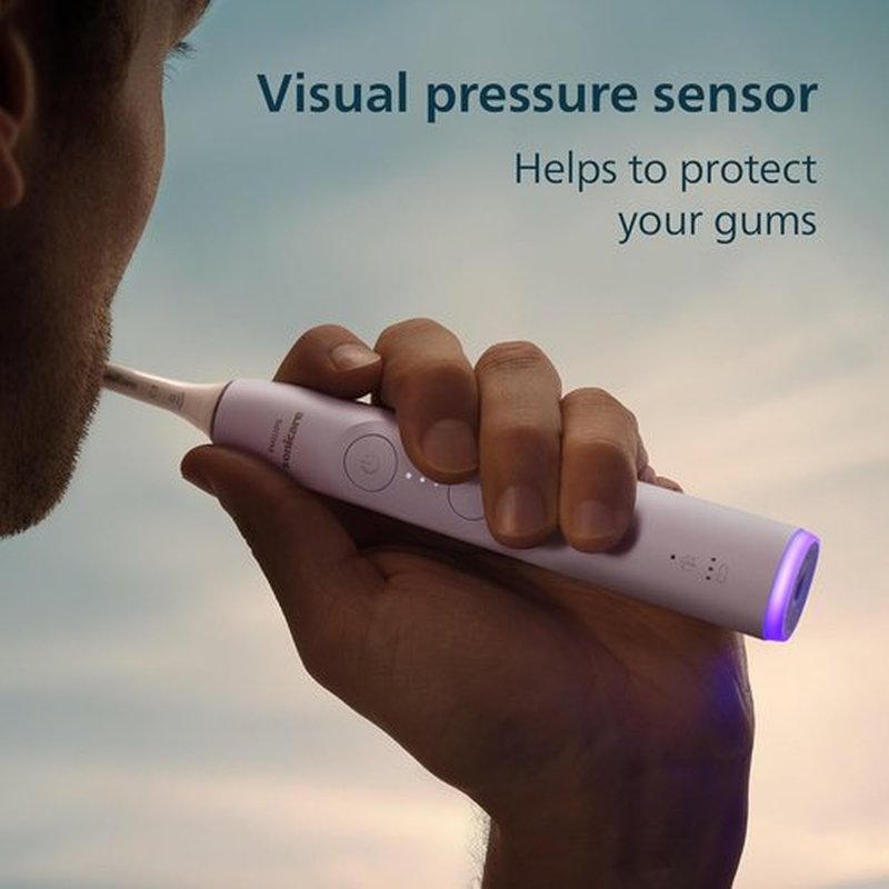 Philips Sonicare 6700 Series Electric Toothbrush - Advanced Sonic Technology, Pressure Sensor, 9 Modes, Light Pink, HX7412/04