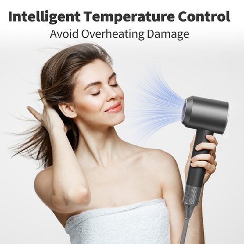 Hair Dryer - 110,000 RPM Professional Hair Dryer with Diffuser, Ionic Blow Dryer, 8 Wind Modes, Magnetic Nozzles, Fast Drying for All Hair Types - Valentine’ s Day Gifts for Her Women Self Care Gifts