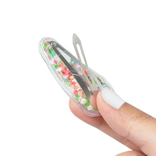 LUV HER Strawberry Shortcake Hair Accessories for Girls – 6pc Cute Confetti Hair Clips with Character Charms, Ages 3+