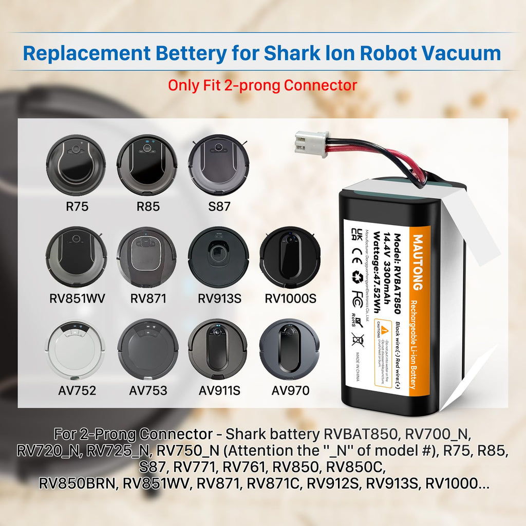 MAUTONG RVBAT850 Battery Replacement for Shark ION/IQ/AI Robot Vacuum