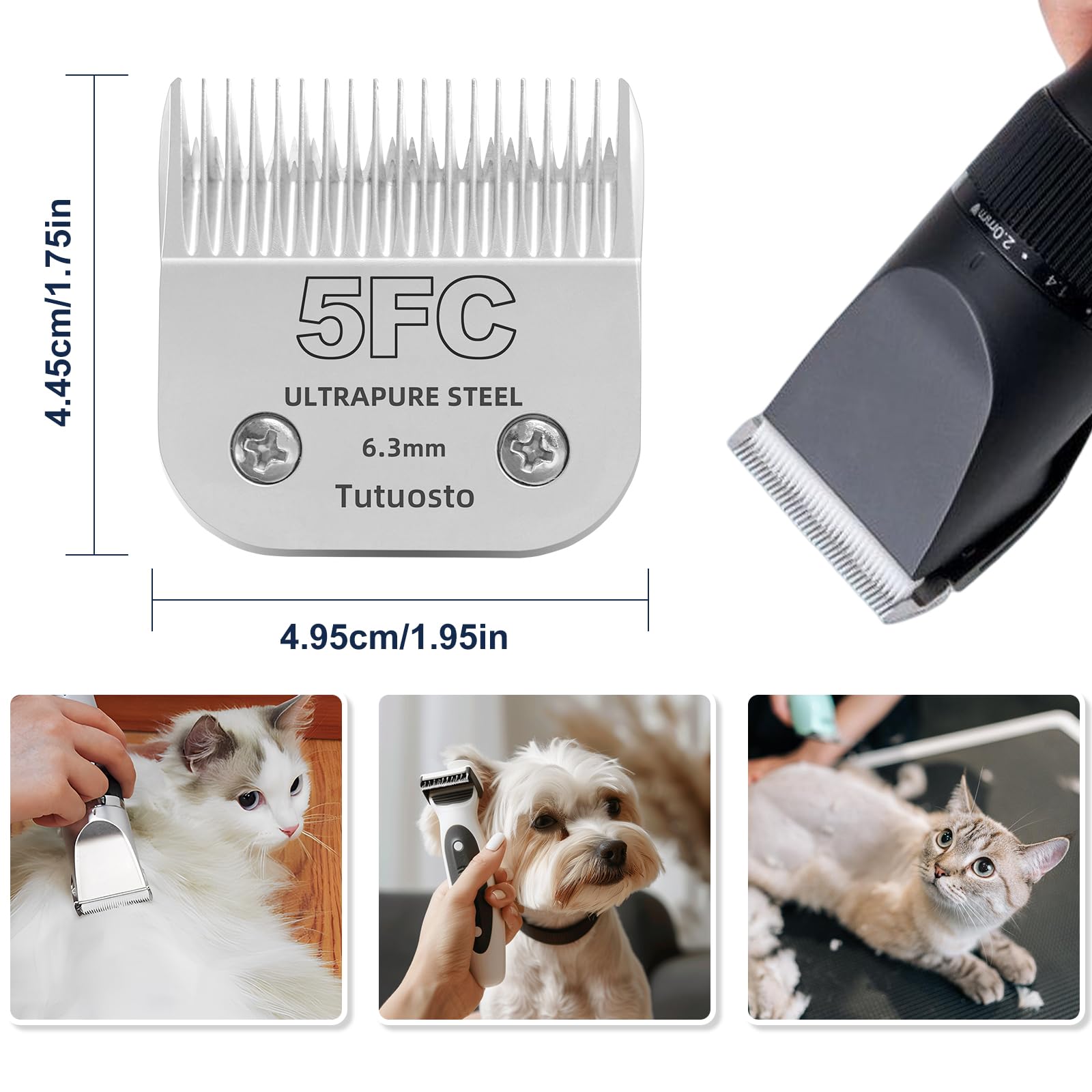 5FC Clipper Blade Compatible with Andis, Wahl and Oster Dog Clippers