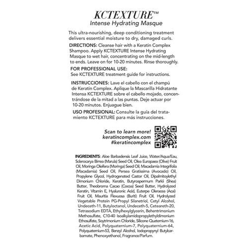 Keratin Complex - Intense Hydrating Masque for Deep Moisture - 4 Fl Oz