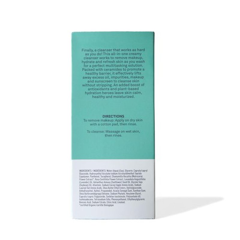 Bliss One & Done Daily Cream Facial Cleanser With Ceramides - Moisturizing Face Wash For Dry Skin - Cleanses & Removes Makeup in 1 Step- Clean, Vegan, Cruelty-Free, 6 Fl Oz