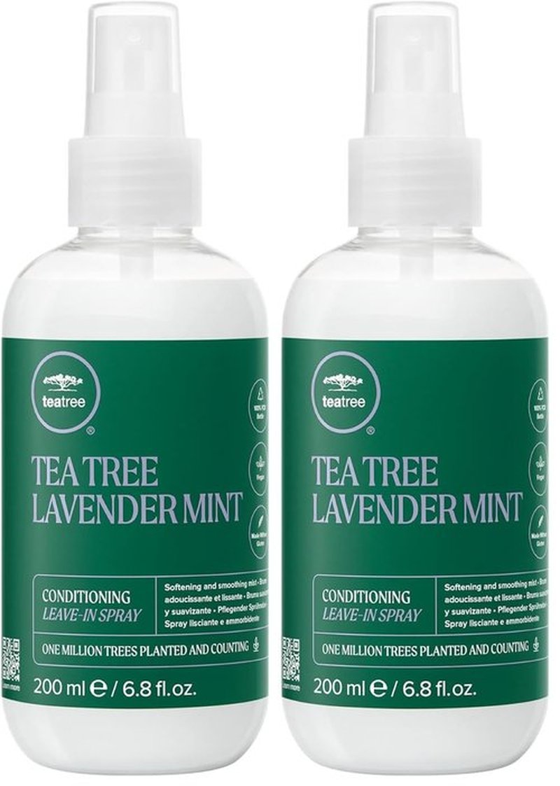Tea Tree Lavender Mint Leave-In Conditioner - Lightweight Spray for Coarse & Dry Hair, 6.8 fl. oz.