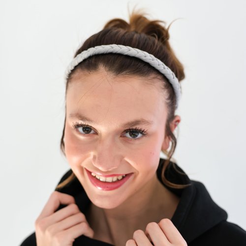 FROG SAC 4 Braided Headbands for Girls, Adjustable Braid Head Bands for Kids, Stretch Elastic Headband, Fabric Hairband Hair Accessories for Women, Easter Basket Fillers Stocking Stuffers (Solid)