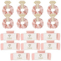 Loanzeg Bridesmaid Scrunchies Proposal Gifts 4.1 Inch Square Set of 8 Bachelorette Hair Claw Clips ideas Bridal Shower Gift for Wedding Party Favors (16pcs Pink)