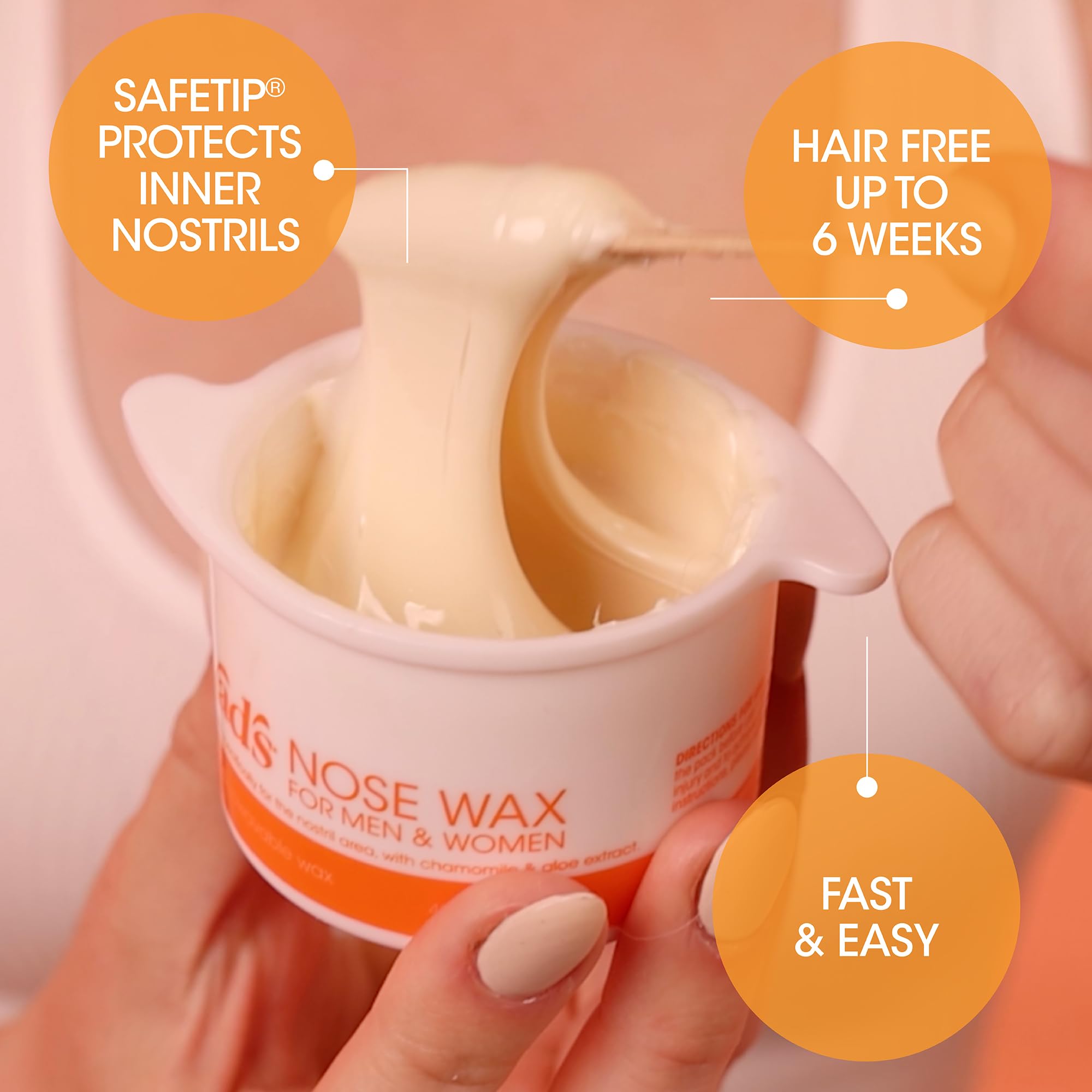 Nad's Nose Wax Kit for Men & Women - Waxing Kit for Quick & Easy Nose Hair Removal,(Pack of 3)