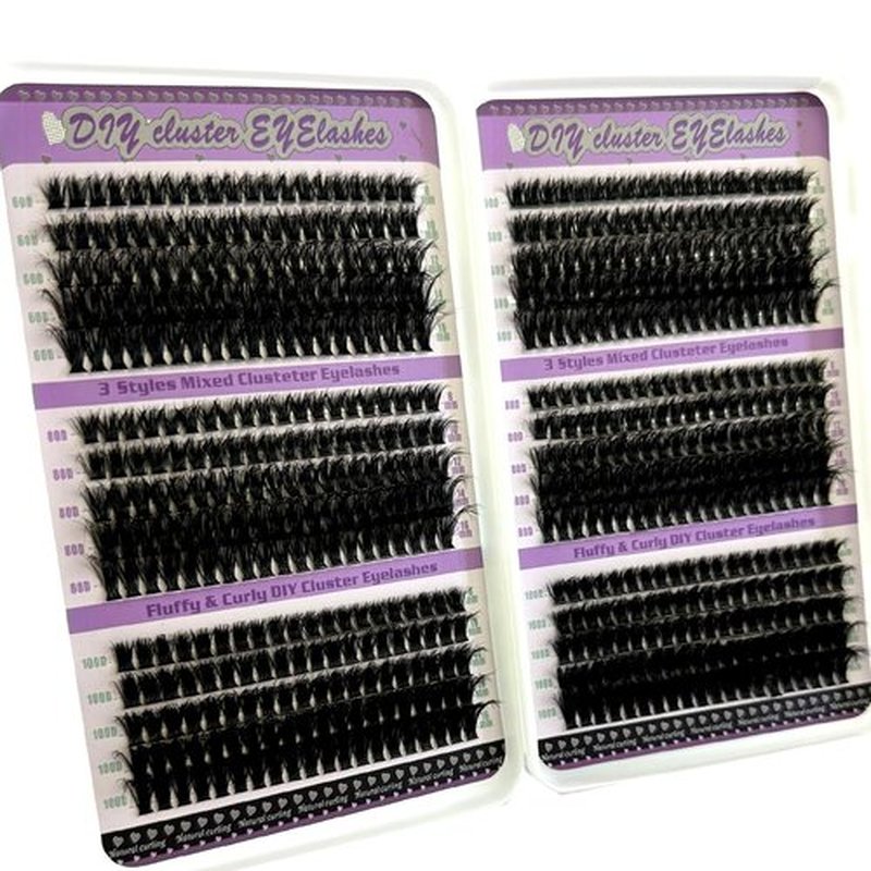 HBZGTLAD 30D/40D/50D/60D/80D Mink Eyelashes 280 Bundles Natural Eyelash extension 3D Russia Volume Individual Eyelash Cluster Makeup Tools Lashes (6gejiemaoshu)