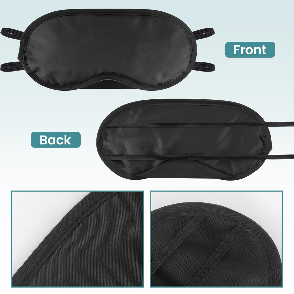 UGODAR 20 PCS Sleep Eye Masks Blindfolds - Light-Tight with Nose Pad & Adjustable Strap, Bulk Comfortable Breathable Party Supplies for Team Building Travel, Black Eye Cover for Women Men