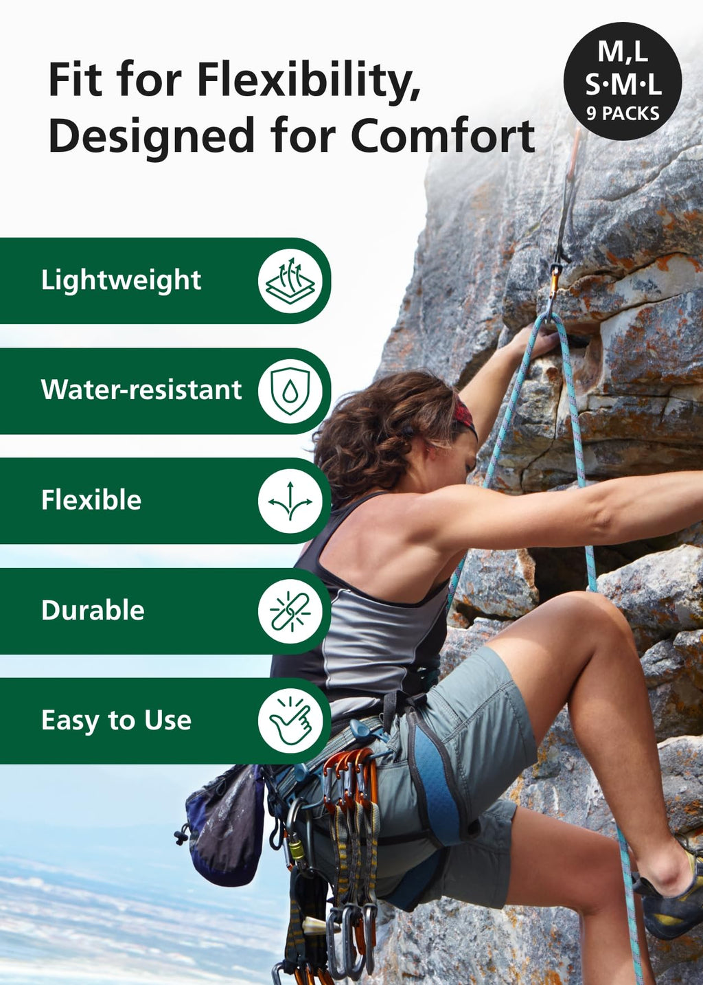 Easyderm Soft Stretch Bandage Multipacks 9 Packs (3 Packs of Each Size) 168 Counts | Waterproof, 4X Flexible, and Skin-Like Adhesive Bandages for First Aid, for Sensitive Skin Stocking Stuffer