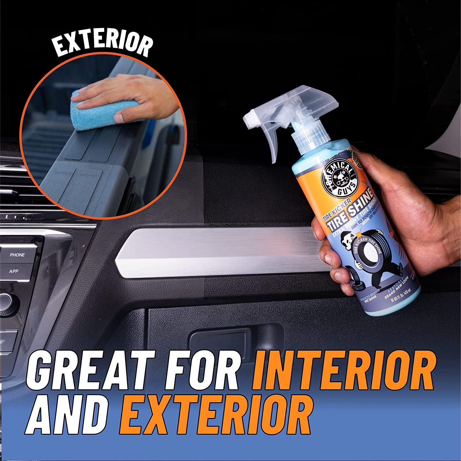 Chemical Guys Tire Kicker Extra Glossy Tire Shine Spray, 16 fl oz