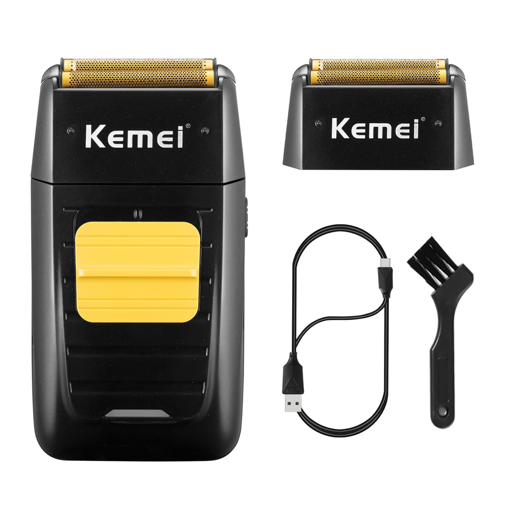 KEMEI Foil Shaver Double Electric Shaver for Men Professional Electric Razors Head Shavers for Bald Men