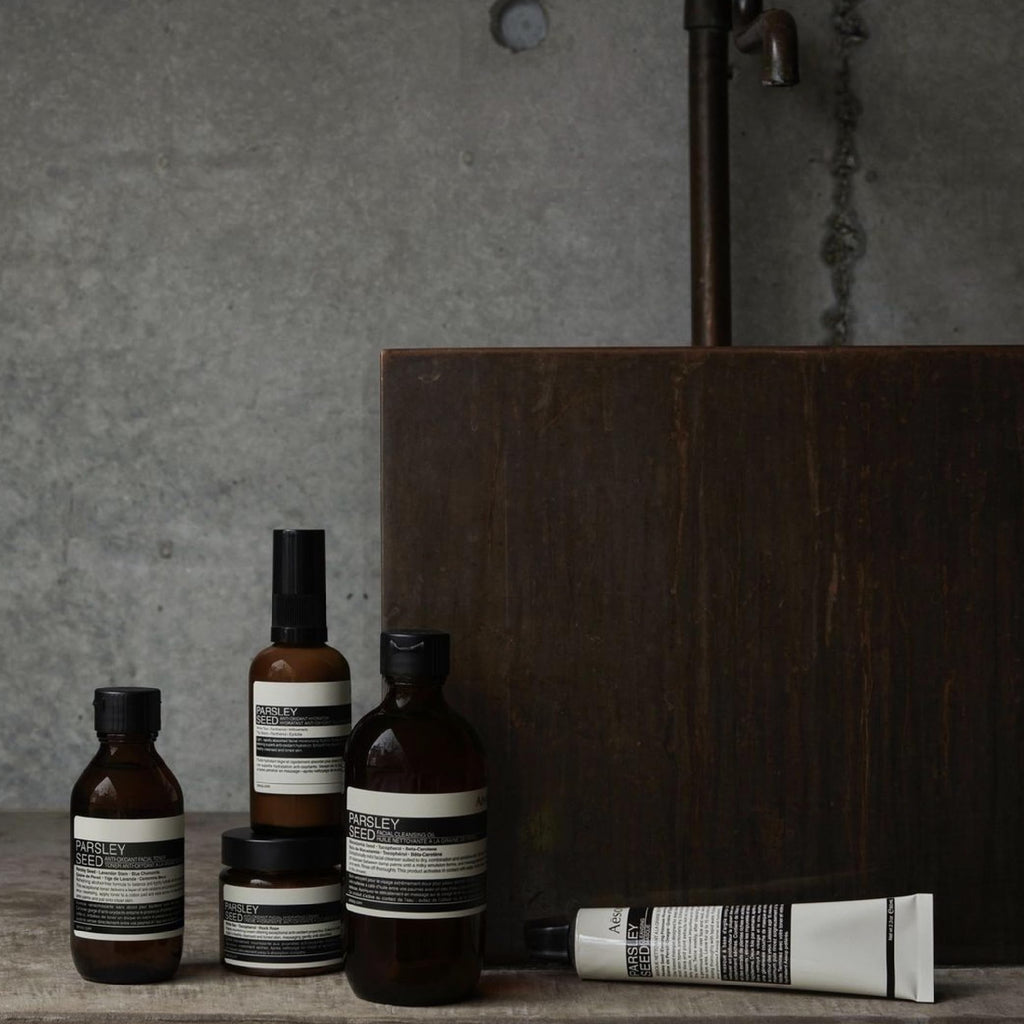 Aesop Parsley Seed Travel Face Cleanser | Mild Exfoliation to Clarify, Smooth, Cleanse Skin | 3.4oz / 100mL