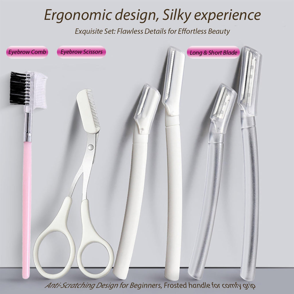Dermaplane Razor for Women and Men - 12 Pcs Facial Shaver for Peach Fuzz, Eyebrow Hair Removal, and Gentle Exfoliation - BEAUTISILK