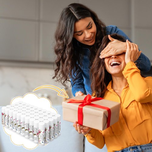 50 Pcs Christian Gifts for Women Spanish Religious Lip Balm Bulk Bible Verse Spanish Mother's Day Gifts for Women Faith Religious Scripture Church Party Favor for Teacher Coworker Employee