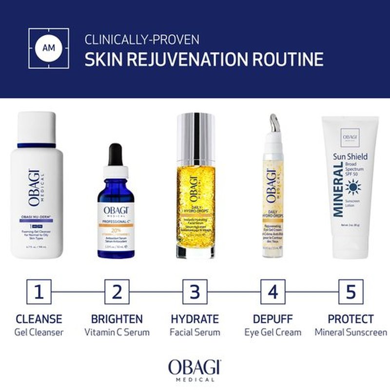 Obagi Daily Hydro-Drops Facial Serum & Eye Gel Cream Set - 1oz Serum Hydrates & 0.5oz Gel Brightens, Smooths, & Depuffs