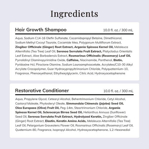 Hair Growth Shampoo and Conditioner Set - Rosemary & Biotin Shampoo and Conditioner for Hair Thickening - Botanical Boost for a Healthy Scalp, Hair Growth and Strengthen
