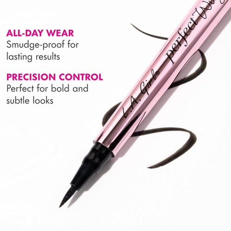 L.A. Girl Perfect Wing Liquid Eyeliner - Flex Tip Precision for Flawless Wings