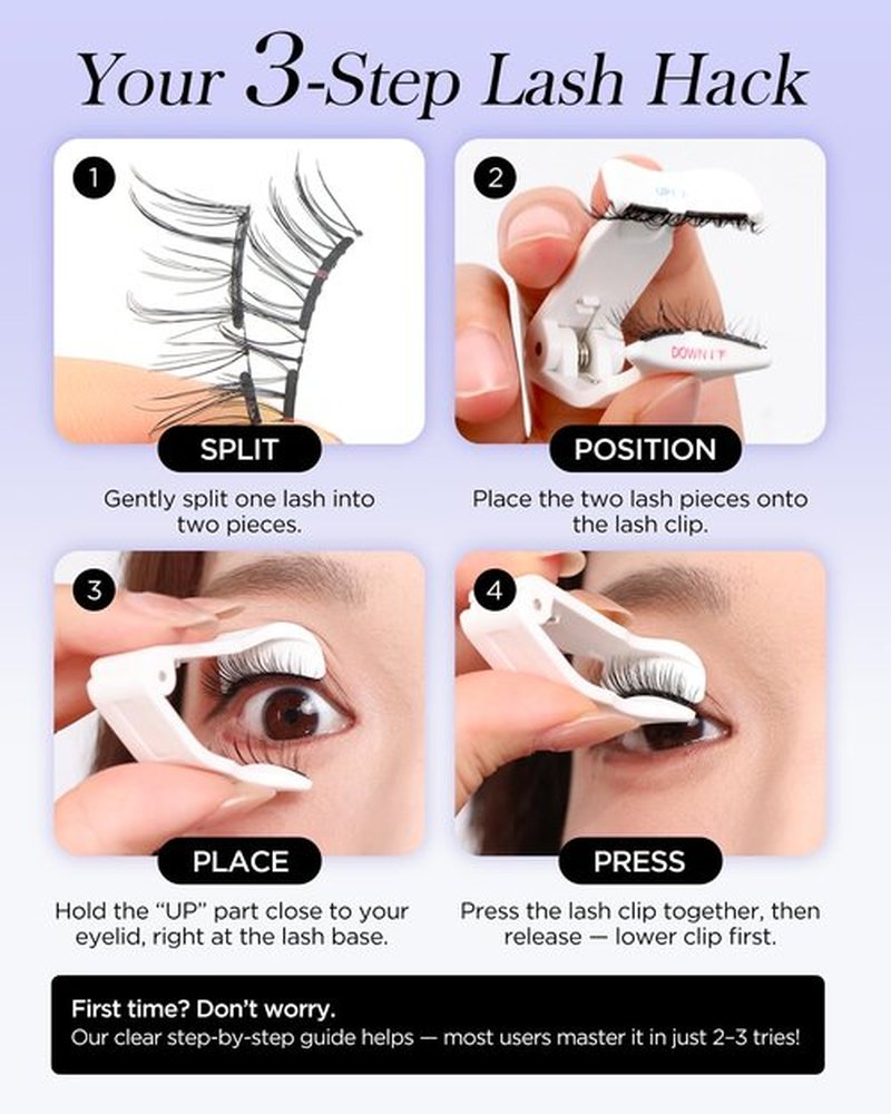 BEYELIAN Magnetic Eyelashes with Applicator, Upgrade Soft Magnetic Lashes Portable Magnetic Eyelashes Natural Look, Reusable, No Glue Needed Fales Eyelashes for Eye YT25 (All-In-One & Comfortable)