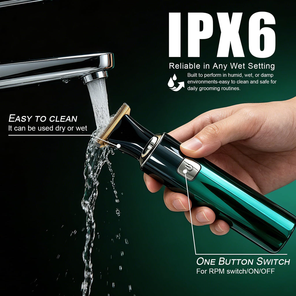 Back Shaver for Men, 5 in 1 Men Back Shaver with Long Handle, Green