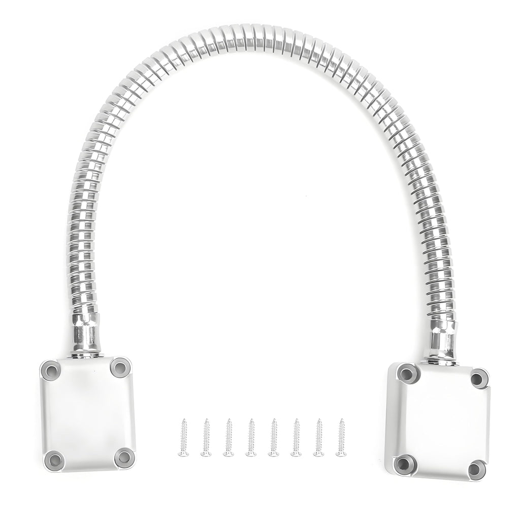 401 Stainless Steel Door Loop Wire Cable Protector Armored Door Cord w/Die-Cast End Power Transfer for Exposed Mounting Access Control