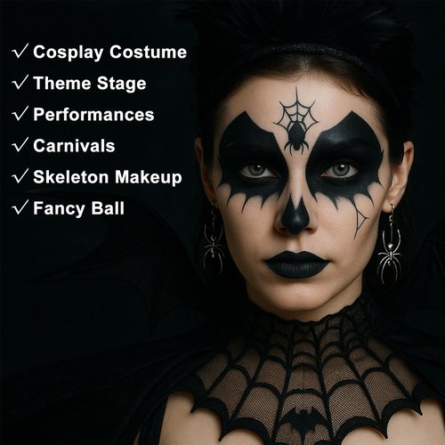 BADCOLOR 3PCS Black Face Body Paint Stick Set for Adults, Non-Toxic Hypoallergenic Eye Black Sticks for Halloween Baseball, Softball, Football, Lacrosse, Soccer, Hockey