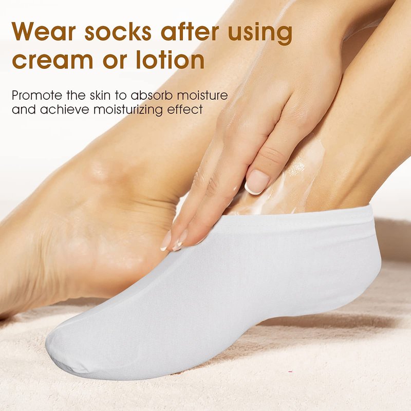 YUXIANLB 6 Pairs Moisturizing Socks Overnight, Lotion Socks for Dry Feet, Cotton Moisture Enhancing Socks, Spa Socks for Cracked Heel Repair, Cosmetic Therapy Socks for Women and Men