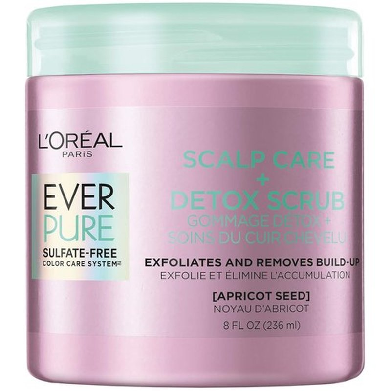 L'Oreal Paris EverPure Exfoliating Scalp Care - Detox Scrub with Apricot Seed, 8 Ounce