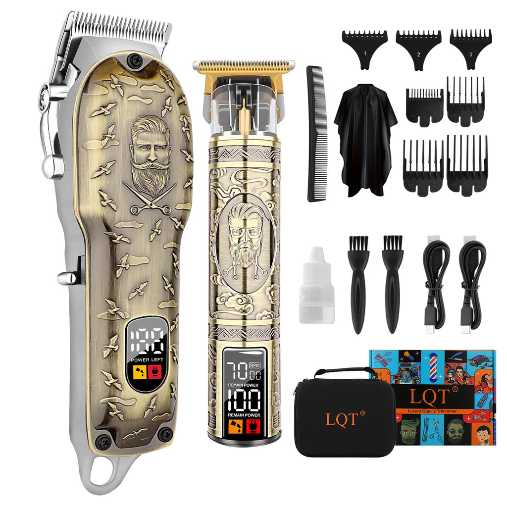 LQT Professional Hair Clipper & Beard Trimmer for Men - USB Rechargeable, Lightweight, Low Noise Multifunctional Grooming Kit - Ideal Gift for Him