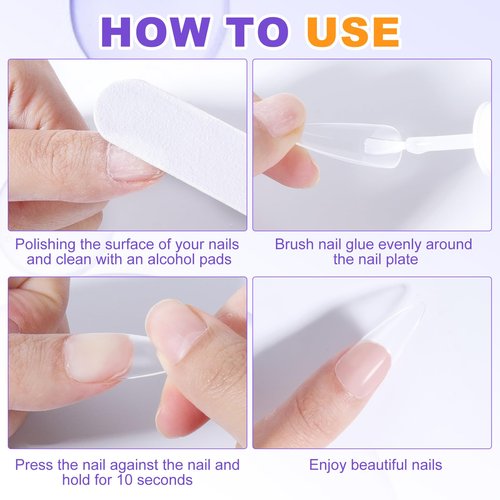 NXJ INFILILA Professional Brush On Nail Glue Arcrylic Nail Glue Nail Glue for Acrylic Nails Strong Nail Glue Professional Nails Glue Adhesive Press On Nail Glue Bulk Long Lasting 7ML/0.23OZ(2PCS)