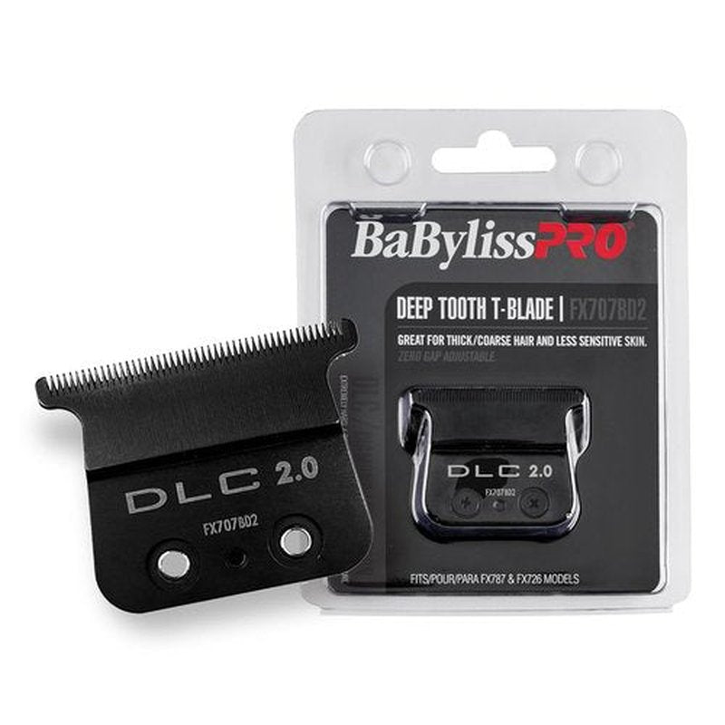 BaBylissPRO Barberology Deep Tooth DLC 2 Replacement Blade - Black | Perfect for Outlining Hair Trimmers