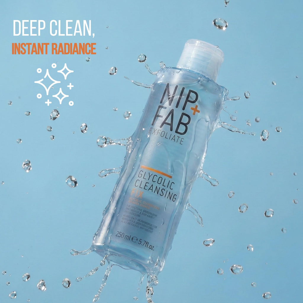 Nip + Fab Glycolic Cleansing Fix (5.1 fl oz) – Deep Cleansing Glycolic Acid Face Wash for Radiant Skin – Resurfacing AHA Facial Cleanser for Brightening, Smoothing & Pore Refining
