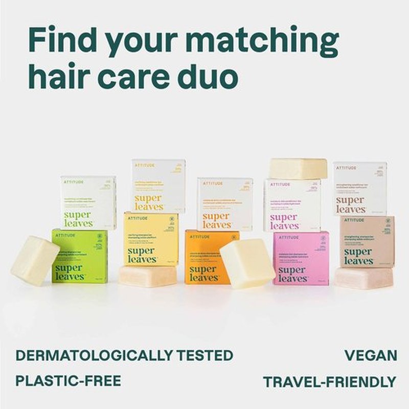 ATTITUDE Volume & Shine Shampoo Bar - Natural Soy Protein & Red Clay for Thin Hair | 4 Oz, Vegan, EWG Verified