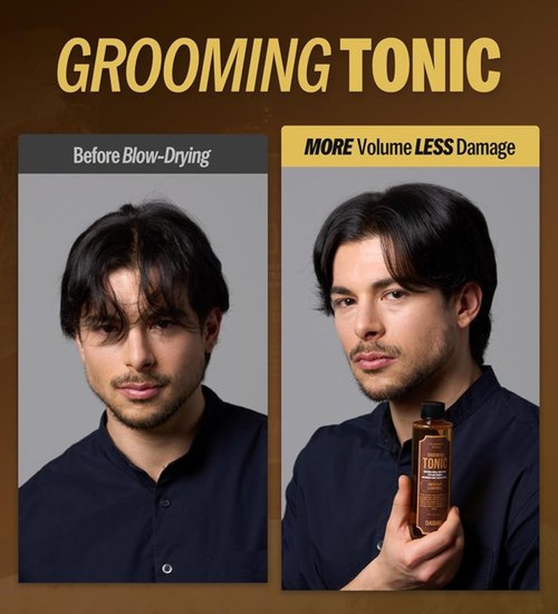 DASHU Hair Tonic for Men 6.76oz - Premium Volumizing Scalp Serum with Baobab Oil | Lightweight Grooming Solution