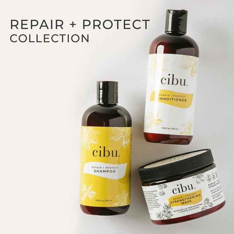 CIBU Repair + Protect Shampoo and Conditioner Set - Safe for Color-Treated Hair, Paraben Free, and Sulfate Free Shampoo and Conditioner for Women - Restores Damaged Hair and Protects from Breakage