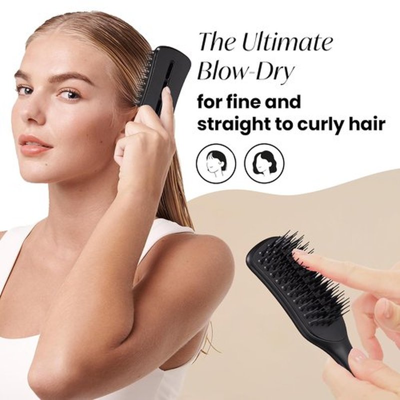 Tangle Teezer Ultimate Blow Dry Brush - Vented Hair Brush for Quick Blowouts & Volume - Jet Black