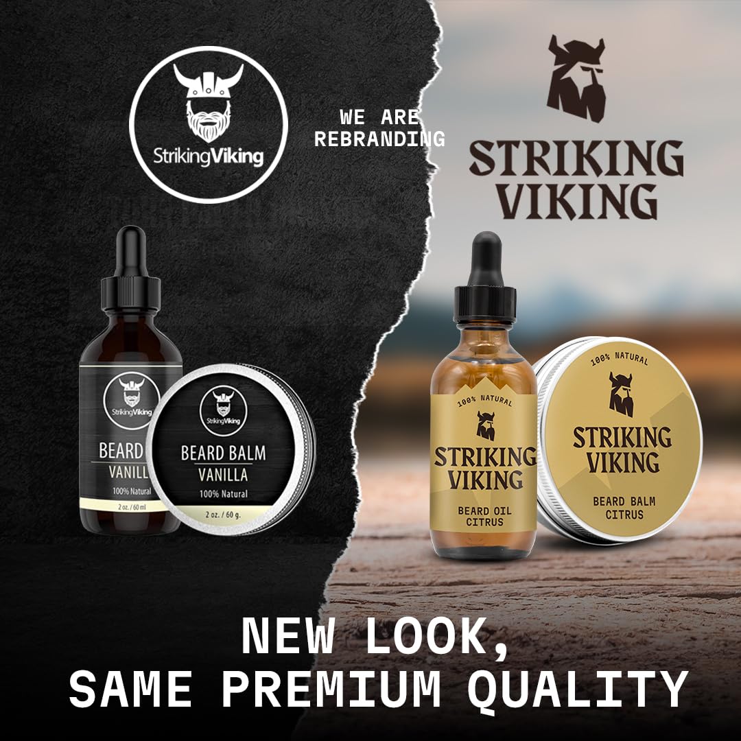 Striking Viking Beard Balm Sandalwood (1oz) & Beard Wash Sandalwood (17oz)