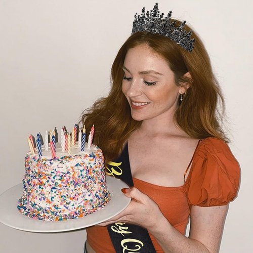 CURASA Black Goth Birthday Crown Adult Woman & Glitter Black Gothic Birthday Queen Sash Princess Tiara for Party Decorations Celebrations