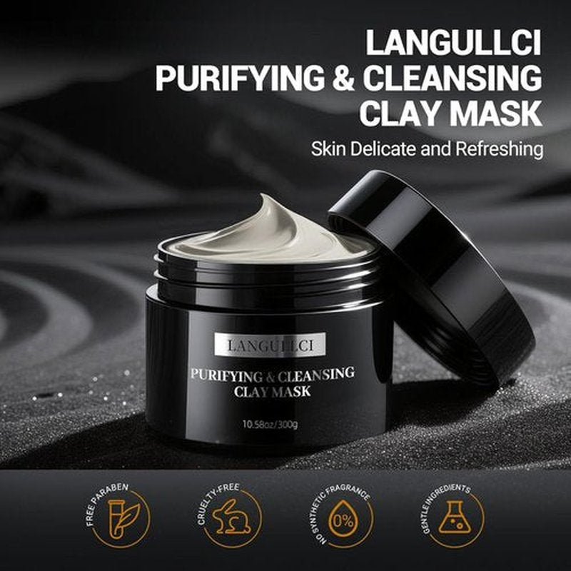 Regine Switzerland Clay Mask - Purifying Kaolin Face Mask for Blackhead Removal & Oil Control | 10.5 oz