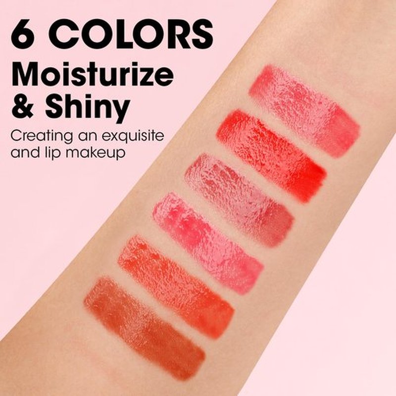 AZEN 24 Pack Lip Gloss Bulk Set, Shimmery Lip Gloss for Women and Girls With Rich Varied Colors, Valentines Gifts Easter Basket Stuffers