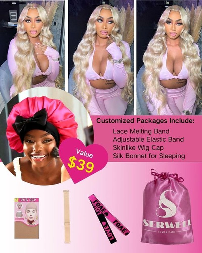 22 Inch 613 13x6 Lace Front Wig Human Hair Pre Plucked Blonde Wig Human Hair 200 Density Hd Lace Frontal Wigs Body Wave Lace Front Wigs Human Hair for Women True Length No Synthetics Longer Life