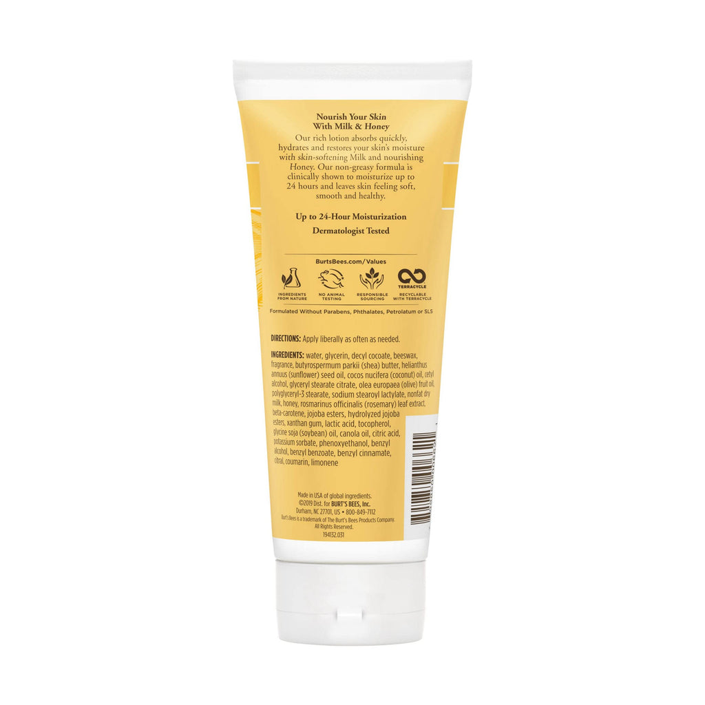 Burts Bees Body Lotion Milk & Honey, 6 OZ