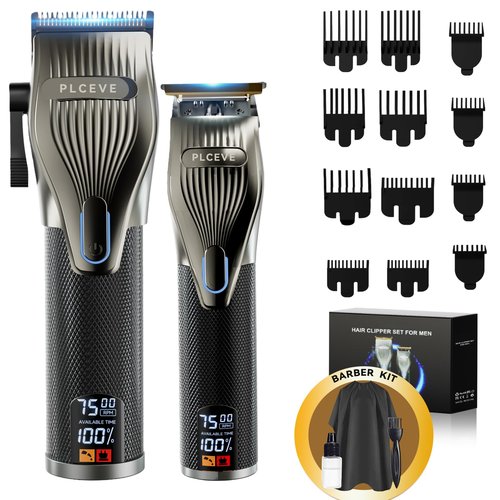 piceve Hair Clipper for Men, Professional Electric Hair Cutting & Trimmers Set with 7500RPM Powerful Motor & LCD Display, Mens Cordless Hair Grooming Kit Barbers Haircut, Gift for Birthday Christmas