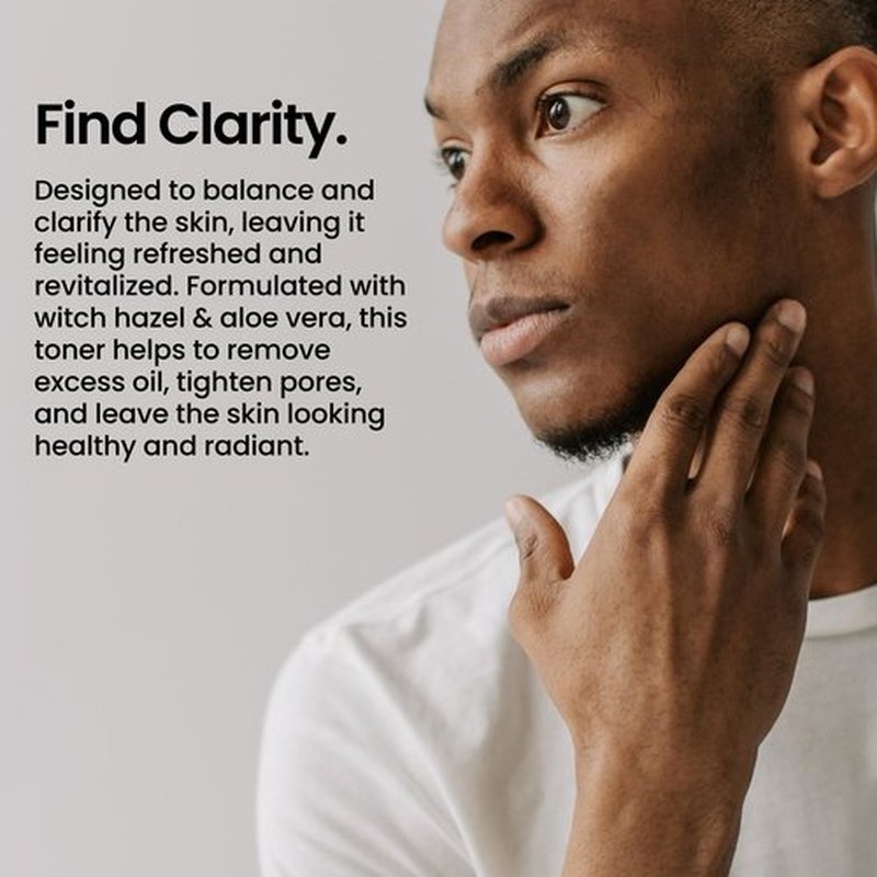 Natural Outcome Man Skin Face Toner | Natural Daily Toner Enhances Men Facial Complexion | Pore Cleansing Facial Astringent with Witch Hazel & Aloe Vera for All Skin Types | 8 Oz