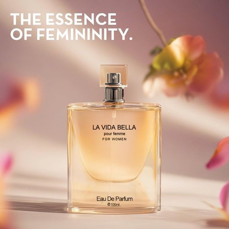 A CENTER La Vida Bella Perfume for Women - 3.4oz Eau de Parfum Spray | Floral & Sweet Fragrance with Iris, Patchouli, Vanilla, and Spun Sugar