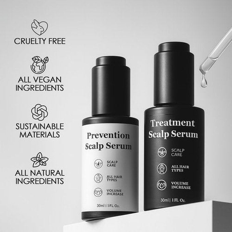 Hair Serum Bundle – Thinning Hair Treatment with Plant-Based Actives, Prevention & Treatment Scalp Serum Bundle for Men & Women, Sulfate-Fre